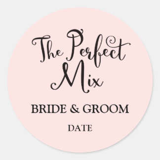 Sticker Rond L'Autocollant De Mariage De Mariage Parfait