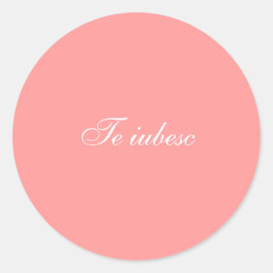 Sticker Rond L'autocollant iubesc