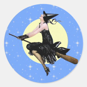 Sticker Rond L'autocollant moderne de sorcière
