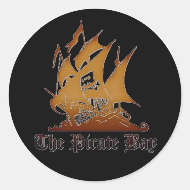 Sticker Rond L'autocollant Pirate Bay (Devant)