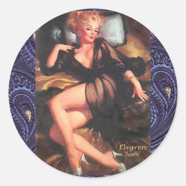 Sticker Rond L'autocollant Suzette (Devant)