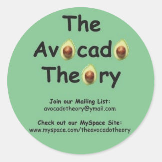 Sticker Rond L'autocollant Théorie Avocado #1