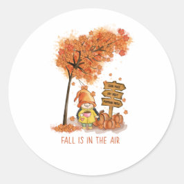 Sticker Rond L'automne est dans l'air
