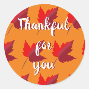 Sticker Rond L'automne Thanksgiving