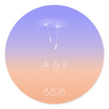 Lavanda Peach Grey Pastel Ombre Dandelion