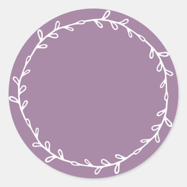 Sticker Rond Lavande Poussiéreuse Maison Rustique à Personnalis (Devant)