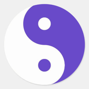Sticker Rond Lavande Purple Yin-Yang