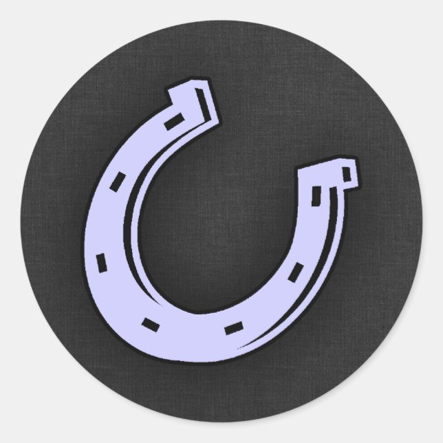 Sticker Rond Lavender Blue Horseshoe (Devant)