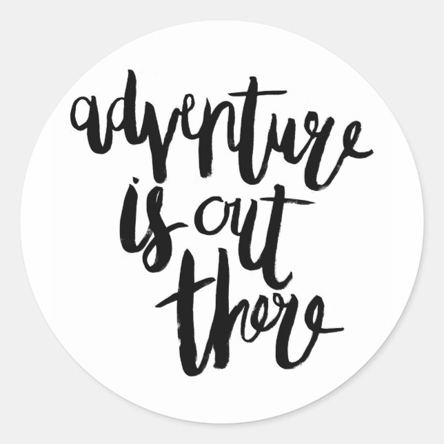 Sticker Rond L'aventure est là (Devant)