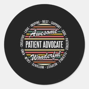 Sticker Rond L'avocat du patient inspire