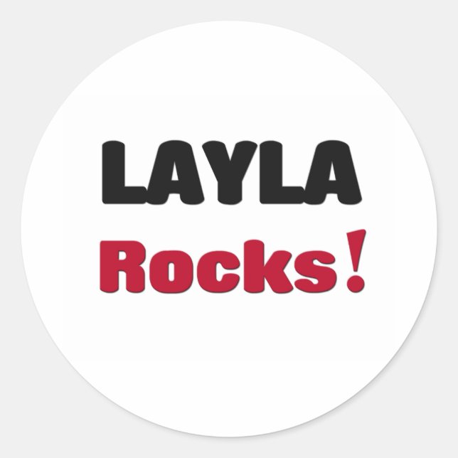 Sticker Rond Layla Rocks (Devant)