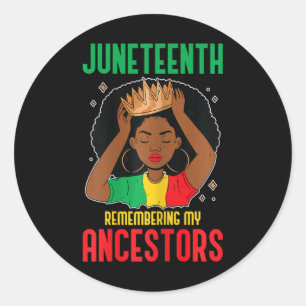 Sticker Rond Le 11° anniversaire de l'Afro-Américaine en souven