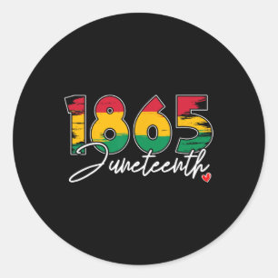 Sticker Rond Le 12° anniversaire de la liberté noire 1865