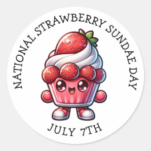 Sticker Rond Le 7 juillet est la journée nationale du dimanche 