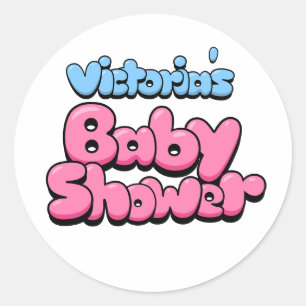 Sticker Rond Le Baby shower de Victoria