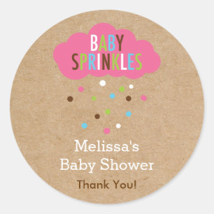 Sticker Rond Le bébé de petit gâteau arrosent l'autocollant 