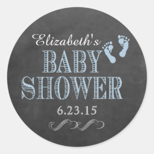 Sticker Rond Le bébé de tableau Douche-Personnalisent la