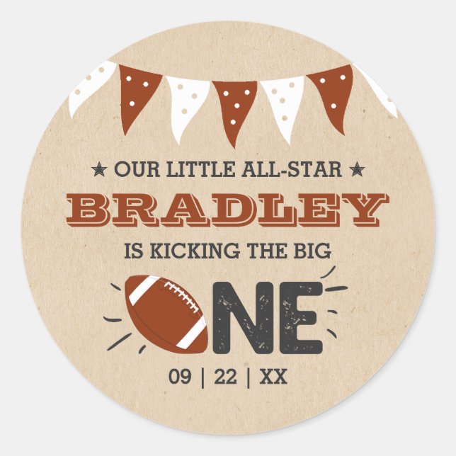 Sticker Rond Le Big One | Football 1er anniversaire (Devant)