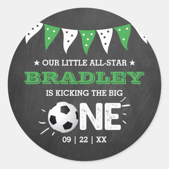 Sticker Rond Le Big One | Football 1er anniversaire (Devant)