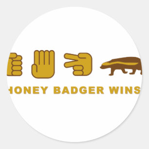 Sticker Rond le blaireau de miel gagne