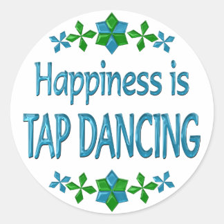 Sticker Rond Le bonheur, c'est danser sur le tas