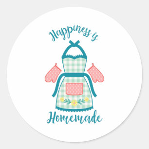 Sticker Rond Le Bonheur est fait maison
