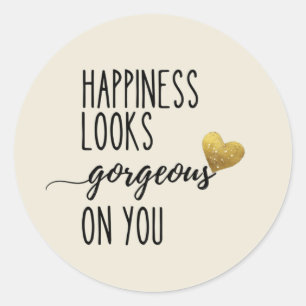 Sticker Rond Le Bonheur Vous Semble Superbe