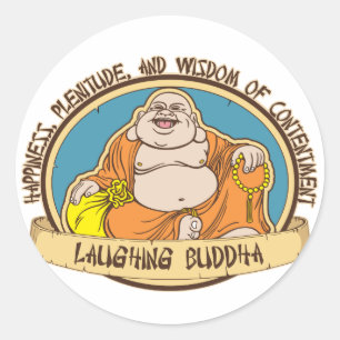 Sticker Rond Le Bouddha riant