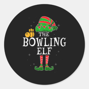 Sticker Rond Le Bowling Elf Group fait la jonction de Noël fami