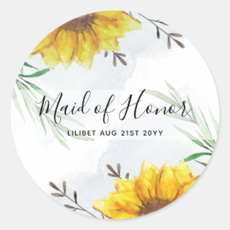 Sticker Rond LE BUDGET Bridesmaid Party donne des débordements