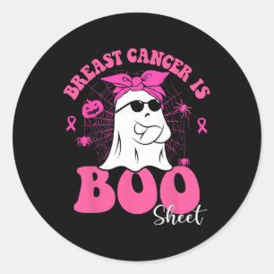 Sticker Rond Le cancer du sein est Bosheet Awareness Halloween 