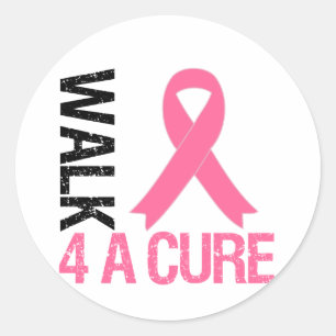 Sticker Rond Le Cancer Du Sein Marche Pour Un Traitement