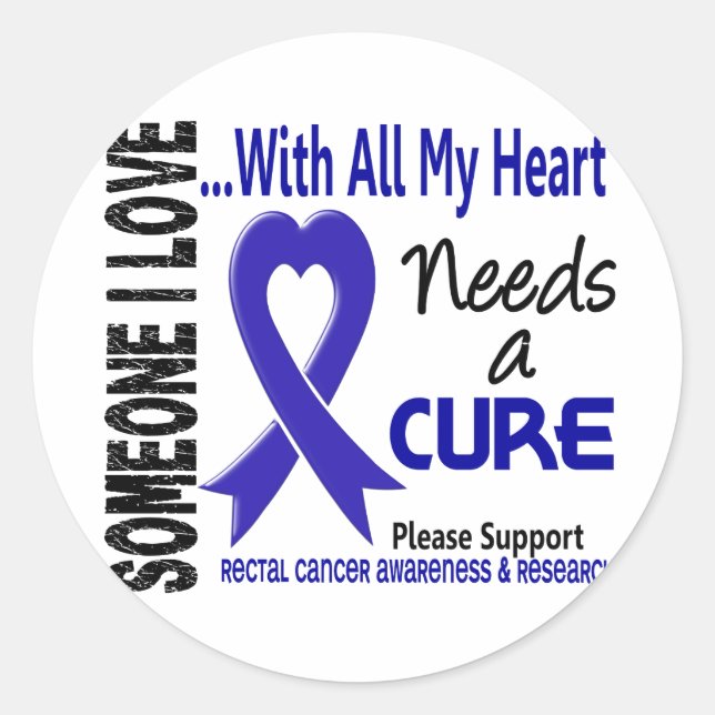 Sticker Rond Le Cancer Rectal A Besoin D'Un Traitement 3 (Devant)