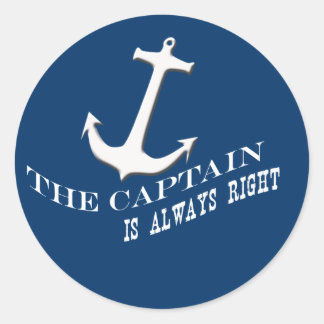 Sticker Rond le capitaine a toujours raison