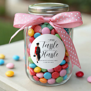 Sticker Rond Le casse-tête de la fête de graduation Favor