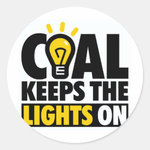 STICKER ROND LE CHARBON GARDE LES LUMIÈRES DESSUS