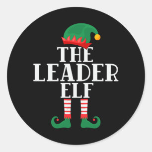 Sticker Rond Le chef Elf drôle Noël