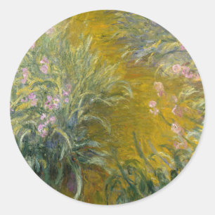 Sticker Rond Le chemin à travers les Irises - Claude Monet