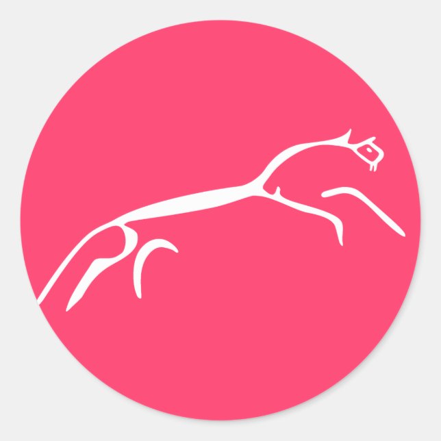 Sticker Rond Le cheval blanc d'Uffington (Devant)