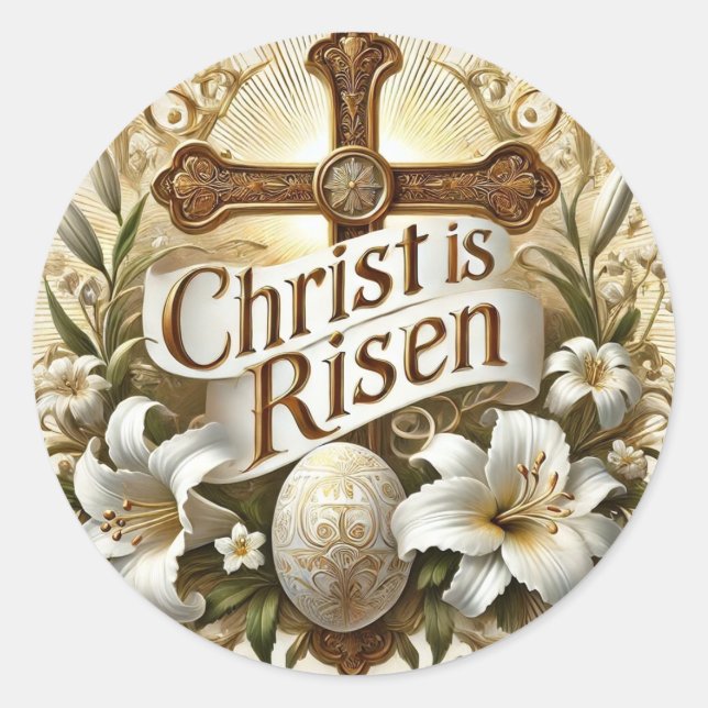 STICKER ROND LE CHRIST S'ACCROÎT PLUS RAPIDEMENT (Devant)