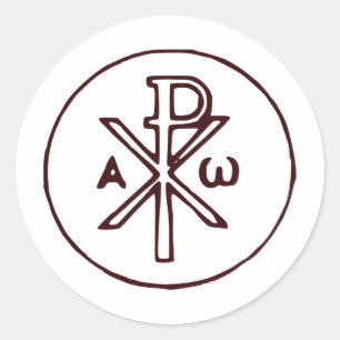 Sticker Rond Le christogramme Chi-Rho symbole