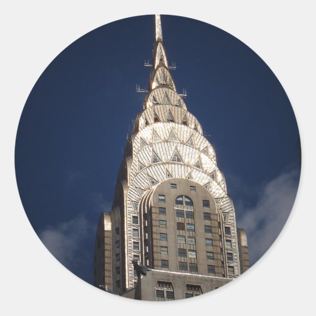 Sticker Rond Le Chrysler Building, New York (Devant)