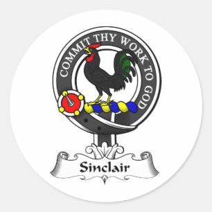 Sticker Rond Le clan de Sinclair Crest