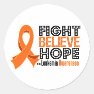 Sticker Rond Le combat croient l'espoir - leucémie