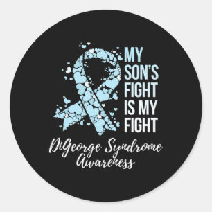 Sticker Rond Le combat de mon fils est au fait de mon syndrome 