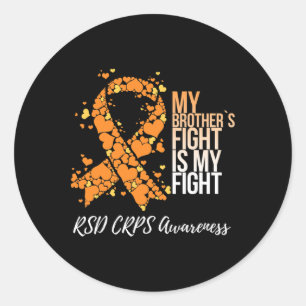 Sticker Rond Le combat de mon frère est ma lutte Crps Rsd Sensi
