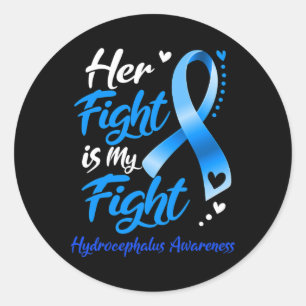Sticker Rond Le combat est mon combat Hydrocéphalie sensibilisa