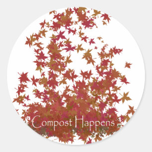 Sticker Rond Le compost se produit