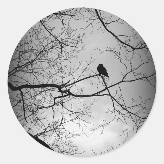 Sticker Rond Le Corbeau (Devant)