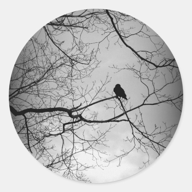 Sticker Rond Le Corbeau (Devant)